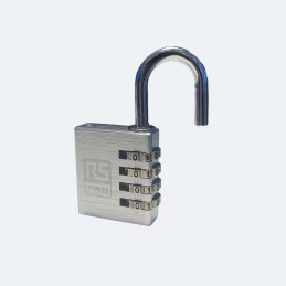 1 pcs - RS PRO Combination Aluminium Combination Padlock, 6mm Shackle, 40mm Body
