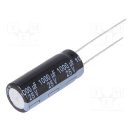 1 pcs x PANASONIC - EEUFR1E102L - Capacitor: electrolytic, low ESR, THT, 1000uF, 25VDC, Ø10x25mm