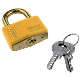 1 pcs - ABUS Key Weatherproof Brass Safety Padlock, 6mm Shackle, 40mm Body