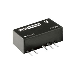 1 pcs - RS PRO DC-DC Converter, ±12V dc/ 42mA Output, 21.6 - 26.4 V dc Input, 1W, PCB Mount, +105°C Max Temp -40°C Min