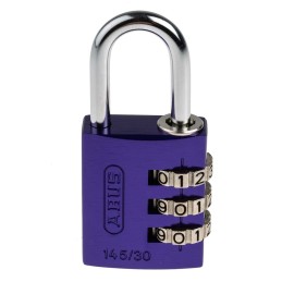 1 pcs - ABUS 145/30 Combination Weatherproof Aluminium Safety Padlock, 4.8mm Shackle, 30mm Body