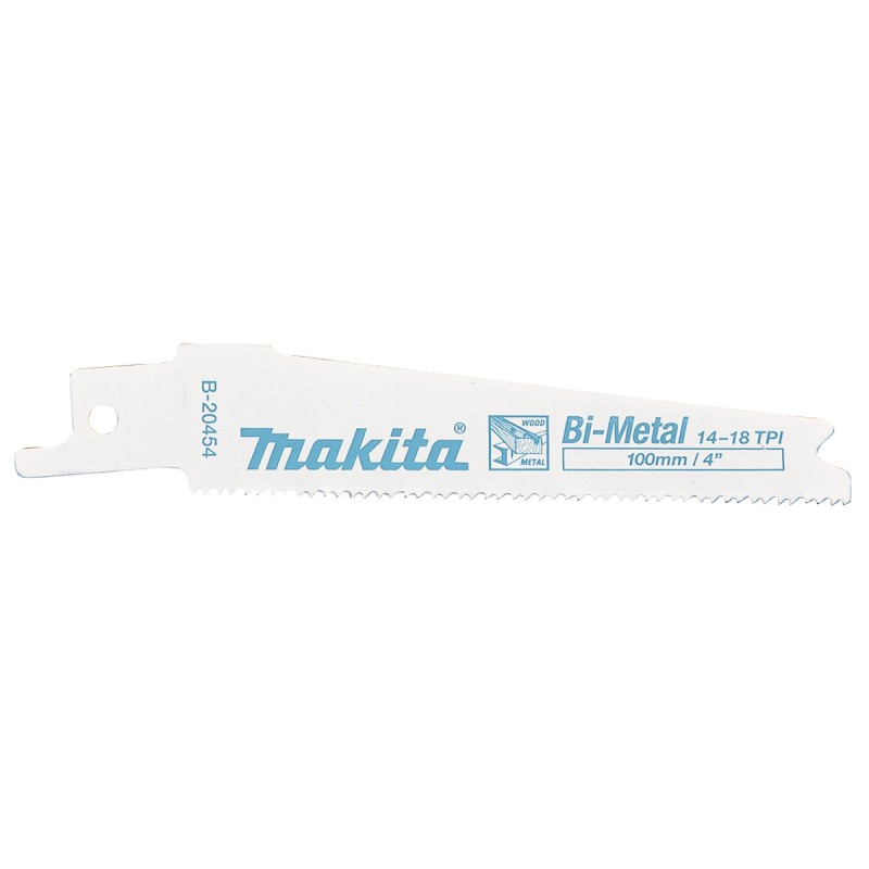 5 pcs - Makita, 14 - 18 Teeth Per Inch 100mm Cutting Length Reciprocating Saw Blade, Pack of 5