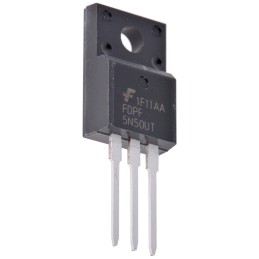10 pcs - N-Channel MOSFET, 4 A, 500 V, 3-Pin TO-220F onsemi FDPF5N50UT