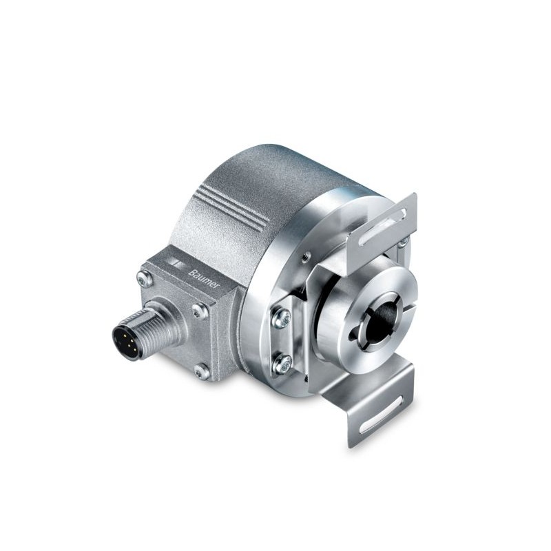 1 pcs - Baumer 8 - 30V dc 5000 Pulse Optical Encoder with a 12 mm Hollow Shaft, Flange Mount, Connector