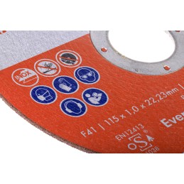 5 pcs - RS PRO Aluminium Oxide Cutting Disc, 115mm x 1mm Thick, P80 Grit, 5 in pack