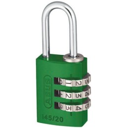 1 pcs - ABUS 145/20 Combination Weatherproof Aluminium, Steel Safety Padlock, 3mm Shackle, 20mm Body