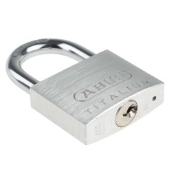 1 pcs - ABUS 64TI Key Weatherproof Titanium Weatherproof Padlock, Keyed Alike, 8mm Shackle, 50mm Body