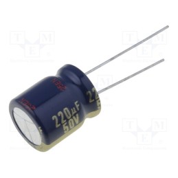 1 pcs x PANASONIC - EEUFC1H221S - Capacitor: electrolytic, low ESR, THT, 220uF, 50VDC, Ø12x15mm, ±20%
