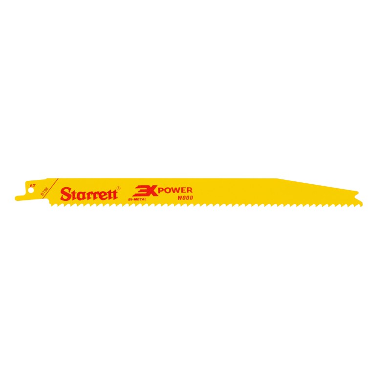 5 pcs - Starrett, 6 Teeth Per Inch Wood 228mm Cutting Length Reciprocating Saw Blade, Pack of 5