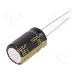 1 pcs x PANASONIC - EEUFM1E102 - Capacitor: electrolytic, low ESR, THT, 1000uF, 25VDC, Ø12.5x20mm