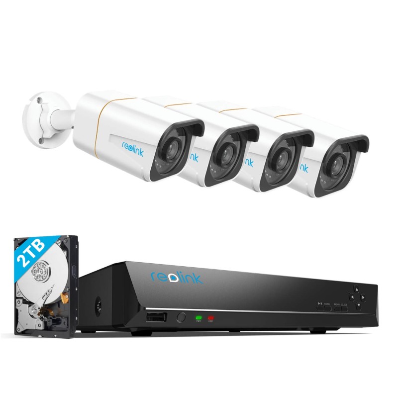 1 pcs - Reolink Network Indoor, Outdoor IR PoE CCTV Camera, 4096 x 2512 Resolution