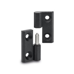 1 pcs - Elesa Zinc Alloy Flag Hinge with a Lift-off Pin, Bolt-on Fixing, 40mm x 40mm x 9mm