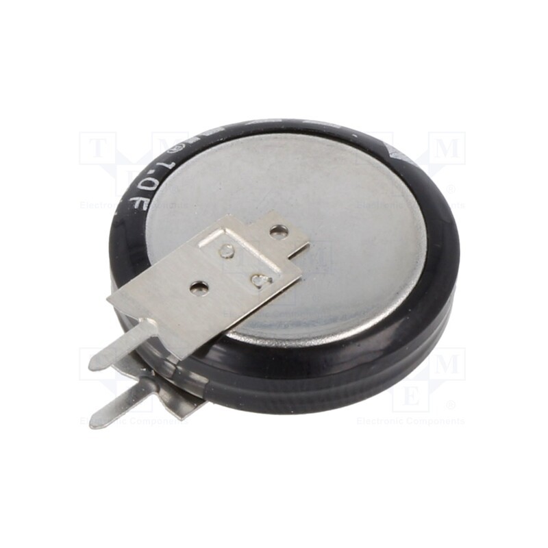 1 pcs x EATON ELECTRONICS - KVR-5R0V105-R - Supercapacitor, THT, 1F, 5VDC, -20÷80%, Body dim: Ø19.1x5.2mm, 30Ω
