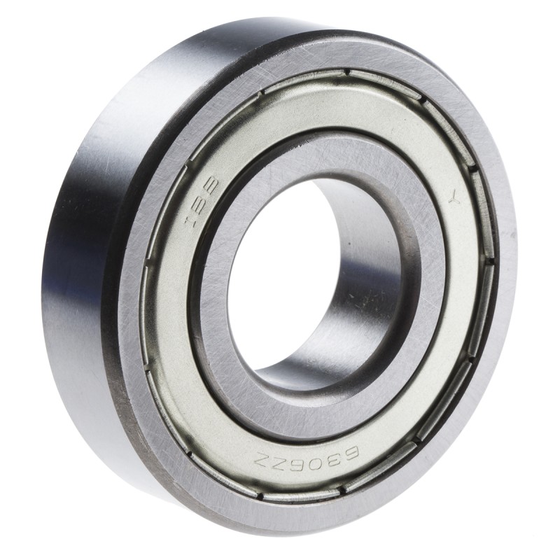 1 pcs - RS PRO 6306-2Z Single Row Deep Groove Ball Bearing- Both Sides Shielded 30mm I.D, 72mm O.D