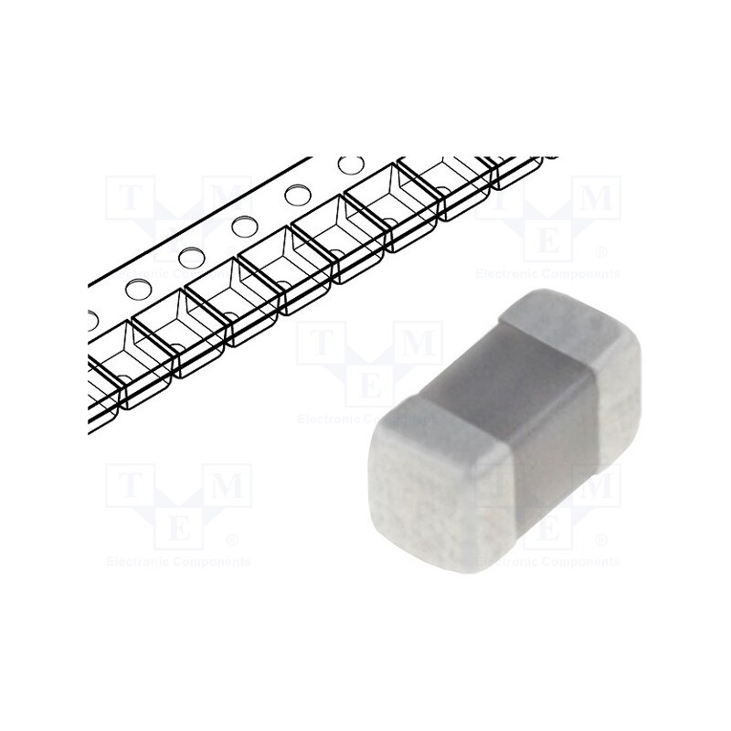 100 pcs x MURATA - GRM155R61C105KA12D - Capacitor: ceramic, MLCC, 1uF, 16V, X5R, ±10%, SMD, 0402