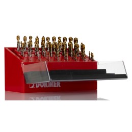 1 Set - Dormer 55-Piece Jobber Drill Set for Multi-Material, 13mm Max, 1mm Min, High Speed Steel Bits