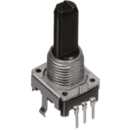 1 pcs - Alps Alpine 24 Pulse Incremental Mechanical Rotary Encoder with a 6 mm Flat Shaft (Not Indexed), Through Hole
