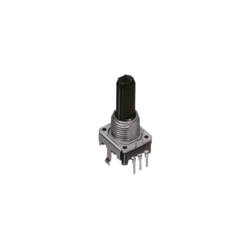 1 pcs - Alps Alpine 24 Pulse Incremental Mechanical Rotary Encoder with a 6 mm Flat Shaft (Not Indexed), Through Hole