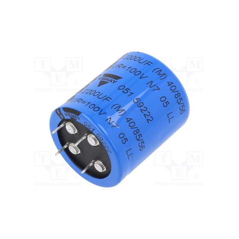 1 pcs x VISHAY - MAL205159222E3 - Capacitor: electrolytic, SNAP-IN, 2.2mF, 100VDC, Ø35x40mm, ±20%