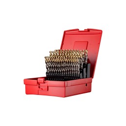 1 Set - Dormer 41-Piece Jobber Drill Set for Multi-Material, 10mm Max, 6mm Min, High Speed Steel Bits
