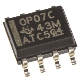 10 pcs - OP07CD Texas Instruments, Precision, Op Amp, 600kHz, 8-Pin SOIC