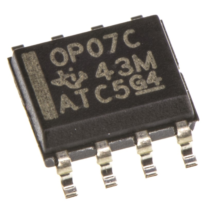 10 pcs - OP07CD Texas Instruments, Precision, Op Amp, 600kHz, 8-Pin SOIC