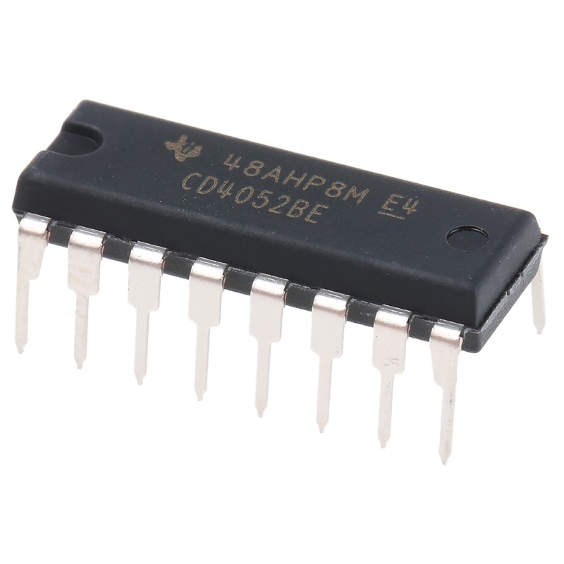 10 pcs - Texas Instruments CD4052BE Multiplexer Dual 4:1 12 V, 15 V, 18 V, 5 V, 9 V, 16-Pin PDIP