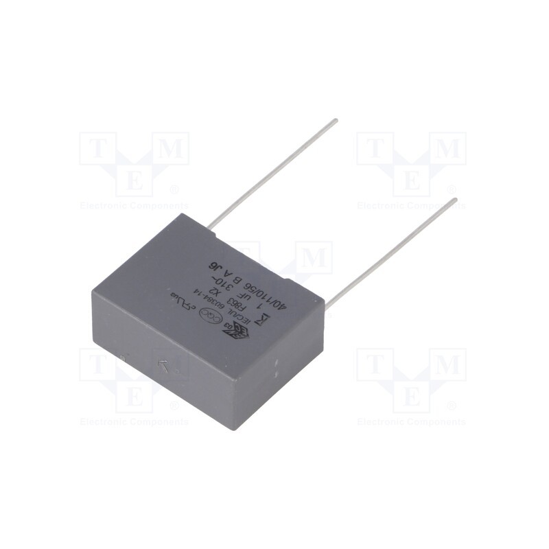 1 pcs x KEMET - F863DS105K310ALW0L - Capacitor: polypropylene, 1uF, 26.5x20x11mm, THT, ±10%, 22.5mm