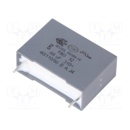 1 pcs x KEMET - F863DN684K310Z - Capacitor: polypropylene, 0.68uF, 26.5x18.5x10mm, THT, ±10%, F863