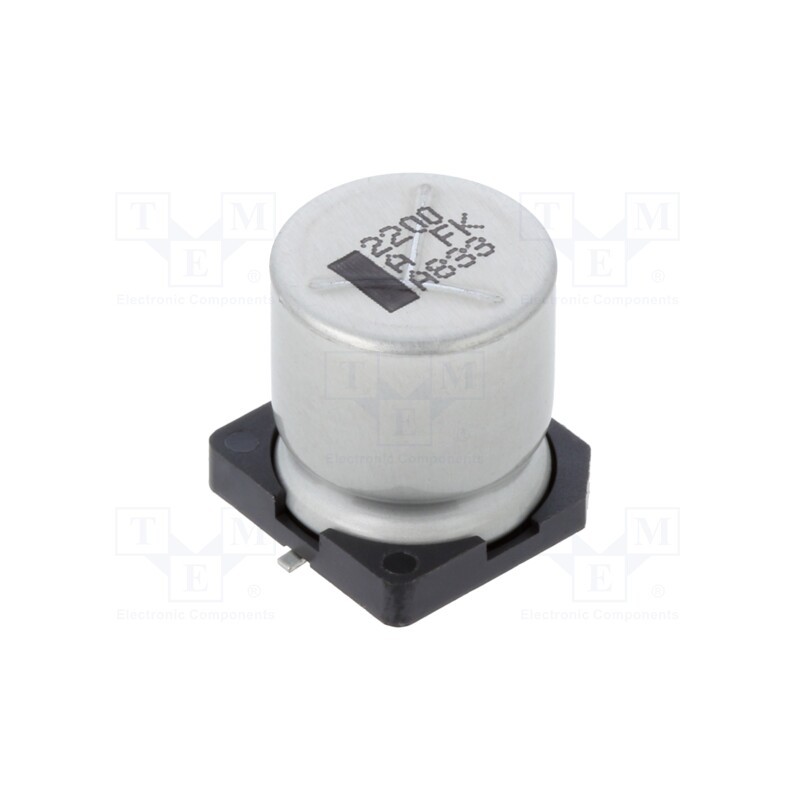 1 pcs x PANASONIC - EEVFK1A222Q - Capacitor: electrolytic, low ESR, SMD, 2200uF, 10VDC, Ø12.5x13.5mm