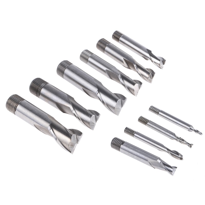 1 Set - RS PRO Screwed Slot Drill Set, 4 mm, 5 mm, 6 mm, 8 mm, 10 mm, 12 mm, 14 mm, 16 mm, 18 mm, 20 mm Cut Diameter