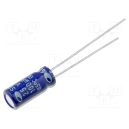 20 pcs x SAMWHA - SD1E107M05011PC - Capacitor: electrolytic, THT, 100uF, 25VDC, Ø5x11mm, Pitch: 2mm