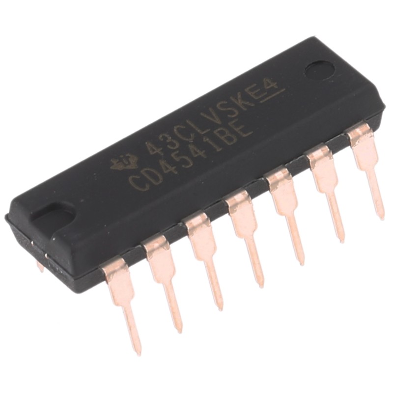 10 pcs - Texas Instruments CD4541BE, Programmable Timer Circuit 0.1MHz, 14-Pin PDIP
