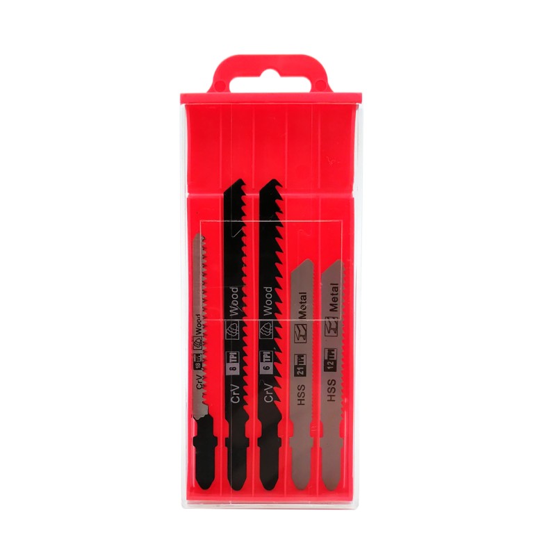 1 Set - RS PRO, 6, 8, 12, 18, 21 Teeth Per Inch Multiple Materials 50 mm, 55 mm, 74 mm Cutting Length Jigsaw Blade, Pack of 5
