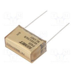 1 pcs x KEMET - P409EJ224M275AH331 - Capacitor: paper, X2, 220nF, 275VAC, 25.4mm, ±20%, THT, P409, 630VDC