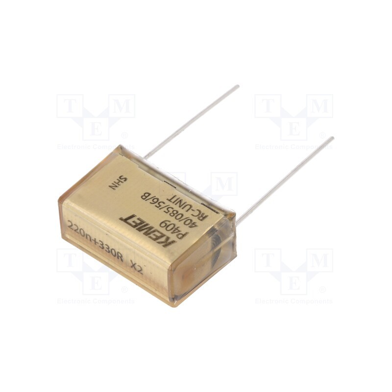 1 pcs x KEMET - P409EJ224M275AH331 - Capacitor: paper, X2, 220nF, 275VAC, 25.4mm, ±20%, THT, P409, 630VDC