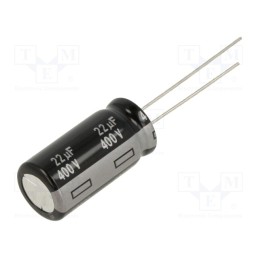 1 pcs x PANASONIC - EEUEB2G220 - Capacitor: electrolytic, THT, 22uF, 400VDC, Ø12.5x25mm, ±20%, 5000h