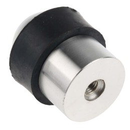 1 pcs - RS PRO Silver Stainless Steel Floor-Mounted Door Stop