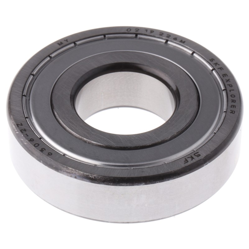1 pcs - SKF 6306-2Z Single Row Deep Groove Ball Bearing- Both Sides Shielded 30mm I.D, 72mm O.D