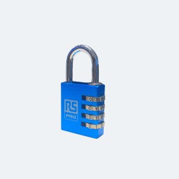 1 pcs - RS PRO Combination Aluminium Combination Padlock, 6mm Shackle, 40mm Body