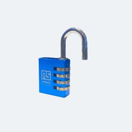 1 pcs - RS PRO Combination Aluminium Combination Padlock, 6mm Shackle, 40mm Body