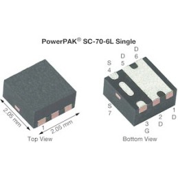 25 pcs - P-Channel MOSFET, 10 A, 40 V, 6-Pin SC-70-6L Vishay Siliconix SQA405EJ-T1_GE3