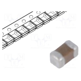 100 pcs x MURATA - GRM155R61E105KA12D - Capacitor: ceramic, MLCC, 1uF, 25V, X5R, ±10%, SMD, 0402