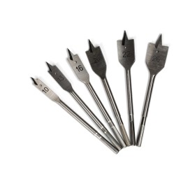 1 Set - RS PRO 6-Piece Flat Wood Drill Bit Set for Wood, 25mm Max, 10mm Min