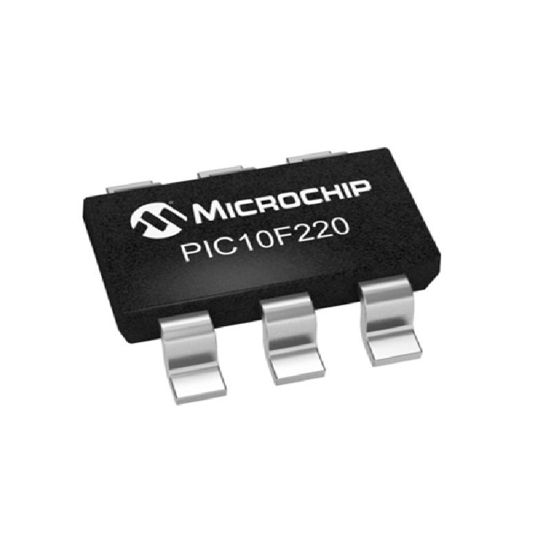 25 pcs - Microchip PIC10F220T-E/OT PIC Microcontroller, PIC10, 6-Pin SOT-23