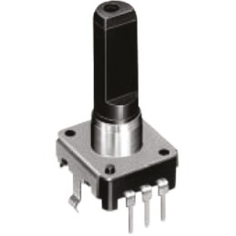 1 pcs - Alps Alpine 12 Pulse Incremental Mechanical Rotary Encoder with a 6 mm Flat Shaft (Not Indexed), Through Hole