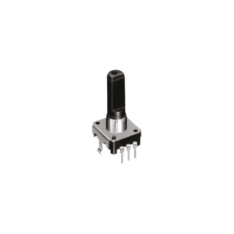 1 pcs - Alps Alpine 12 Pulse Incremental Mechanical Rotary Encoder with a 6 mm Flat Shaft (Not Indexed), Through Hole