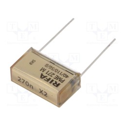 1 pcs x KEMET - PME271M627KR30 - Capacitor: paper, X2, 270nF, 275VAC, 25.4mm, ±10%, THT, PME271M