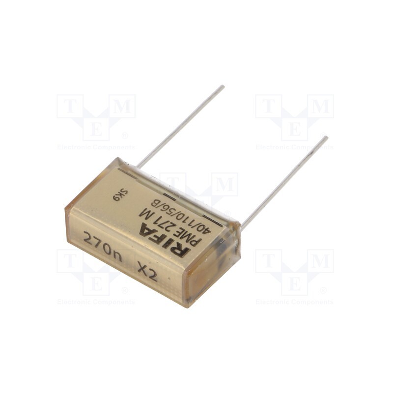 1 pcs x KEMET - PME271M627KR30 - Capacitor: paper, X2, 270nF, 275VAC, 25.4mm, ±10%, THT, PME271M