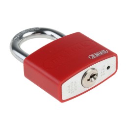1 pcs - ABUS Key Weatherproof Aluminium, Steel Safety Padlock, 6.5mm Shackle, 43mm Body